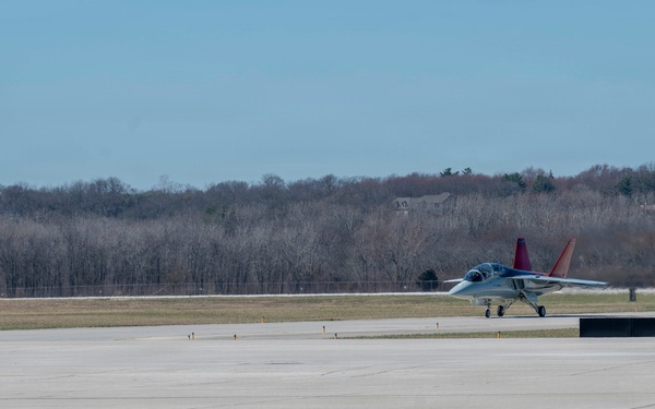 T-7A Red Hawk Lands at Wright-Patterson AFB; AFLCMC Program Office