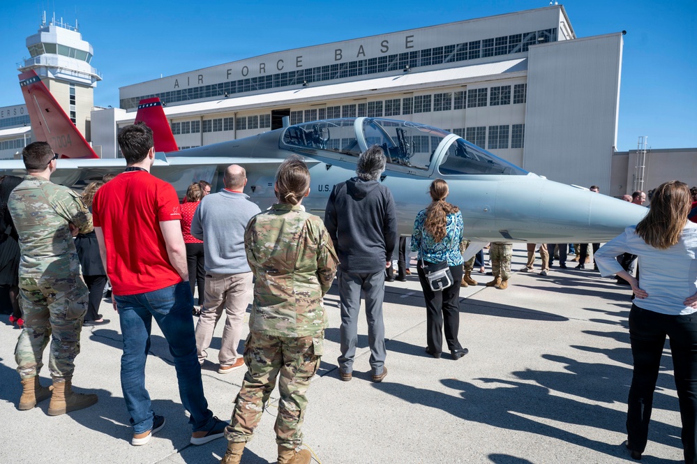 T-7A Red Hawk Lands at Wright-Patterson AFB; AFLCMC Program Office