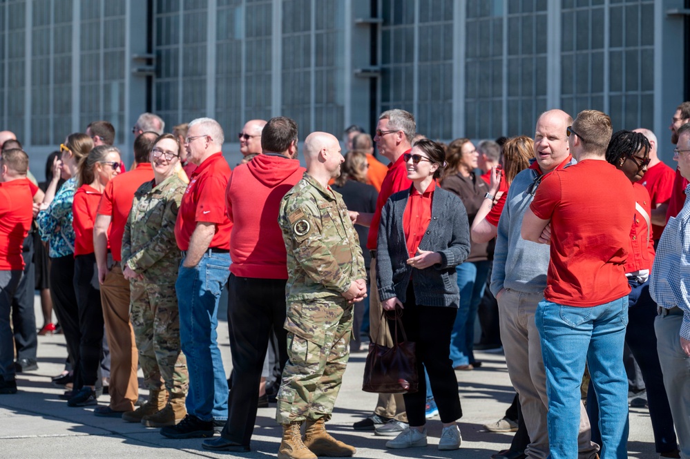 T-7A Red Hawk Lands at Wright-Patterson AFB; AFLCMC Program Office