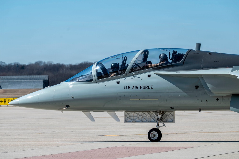 T-7A Red Hawk Lands at Wright-Patterson AFB; AFLCMC Program Office