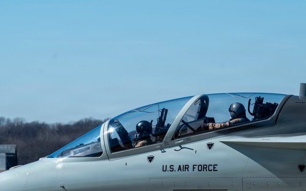 T-7A Red Hawk Lands at Wright-Patterson AFB; AFLCMC Program Office
