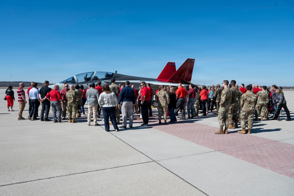 T-7A Red Hawk Lands at Wright-Patterson AFB; AFLCMC Program Office