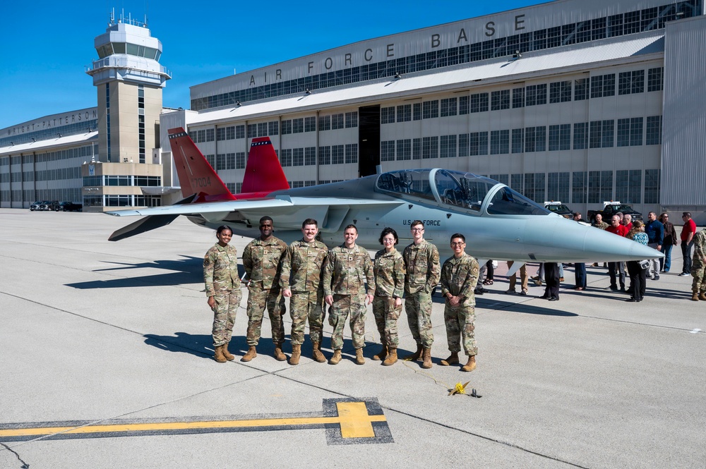 T-7A Red Hawk Lands at Wright-Patterson AFB; AFLCMC Program Office