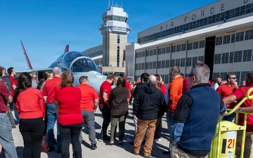 T-7A Red Hawk Lands at Wright-Patterson AFB; AFLCMC Program Office