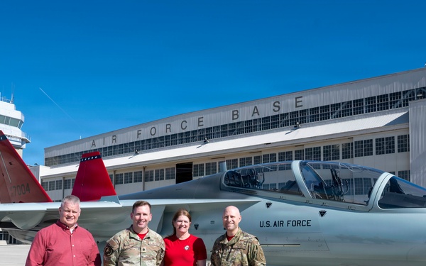 T-7A Red Hawk Lands at Wright-Patterson AFB; AFLCMC Program Office