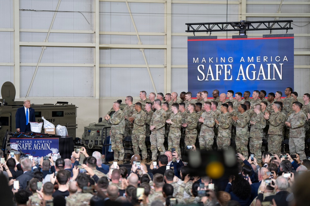 POTUS, SW Participate in Memphis Making America Safe Again Roundtable, SW Meets with Air Guard Troops