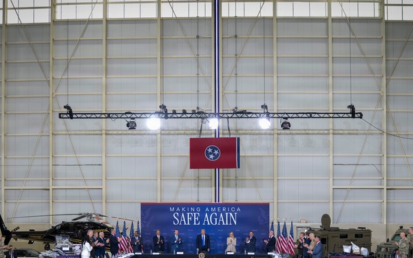 POTUS, SW Participate in Memphis Making America Safe Again Roundtable, SW Meets with Air Guard Troops