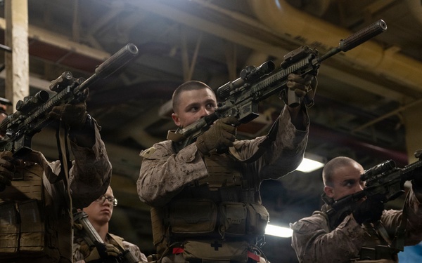 11th MEU Marines, Sailors Conduct Infantry Training Aboard USS Boxer