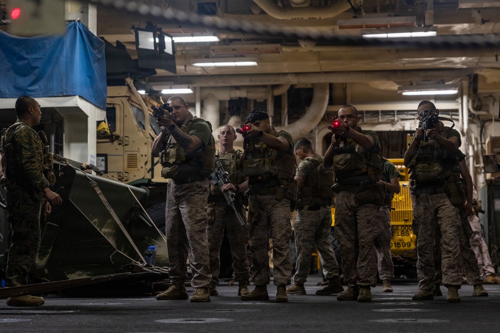 11th MEU Marines, Sailors Conduct Infantry Training Aboard USS Boxer