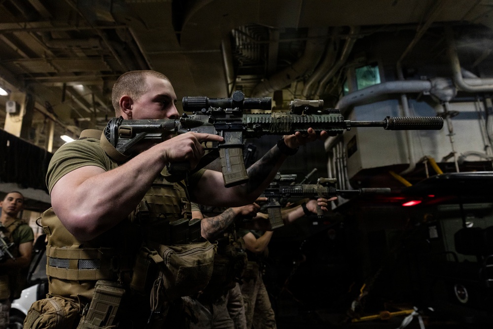 11th MEU Marines, Sailors Conduct Infantry Training Aboard USS Boxer