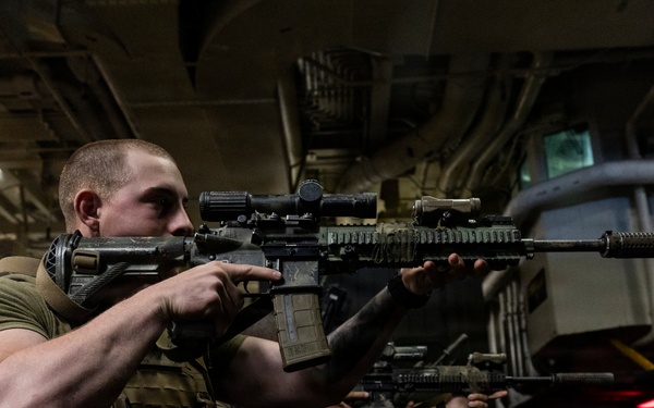 11th MEU Marines, Sailors Conduct Infantry Training Aboard USS Boxer