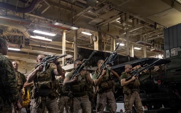 11th MEU Marines, Sailors Conduct Infantry Training Aboard USS Boxer
