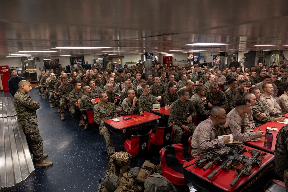 11th MEU Marines, Sailors Conduct Judiciary Training Event Aboard USS Boxer