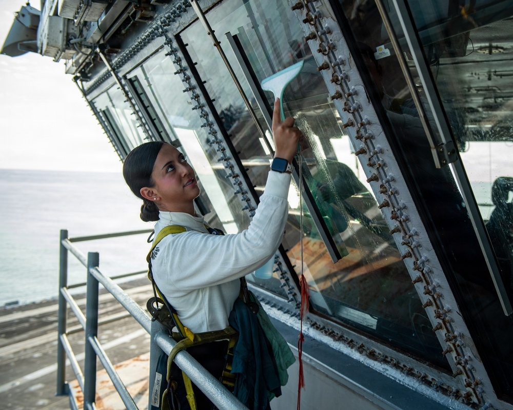 A Nimitz Sailor Conducts Daily Operations