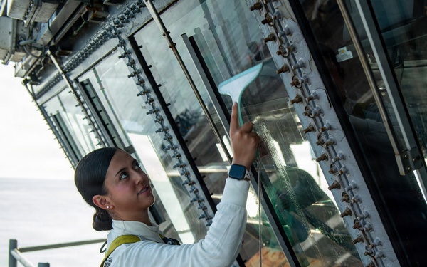 A Nimitz Sailor Conducts Daily Operations