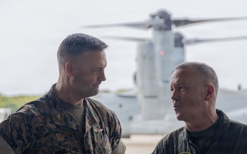 Deputy Commandant for Aviation Lt. Gen. Swan flies MV-22B Osprey