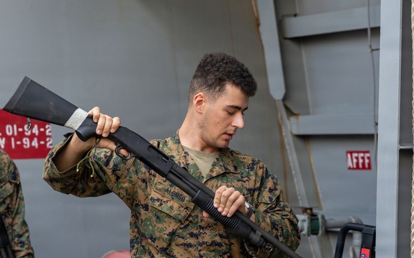 Sailors and Marines Aboard USS Portland Conduct Routine Operations