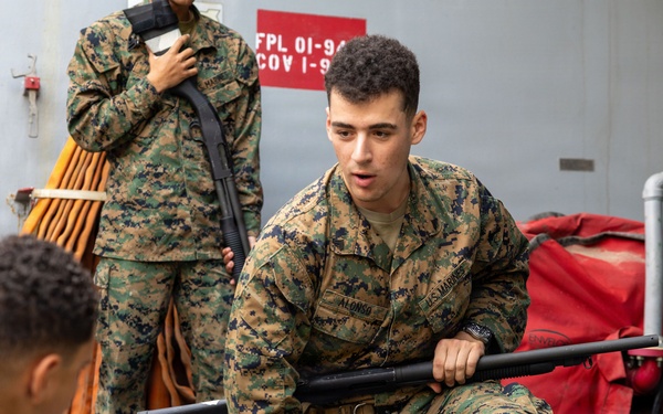 Sailors and Marines Aboard USS Portland Conduct Routine Operations