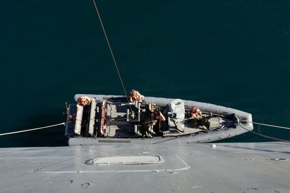 USS Portland Sailors and Marines Conduct Routine Operations
