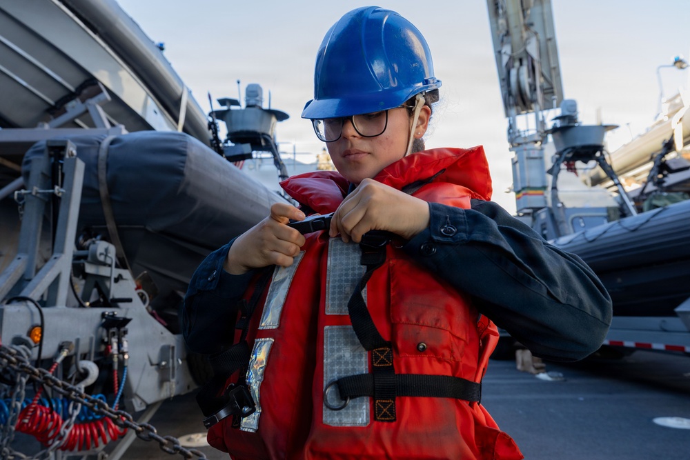 USS Portland Sailors and Marines Perform Daily Tasks and Watch Standing