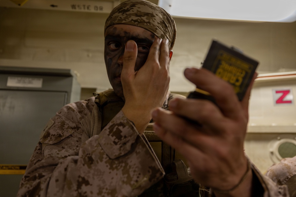 USS Portland Sailors and Marines Perform Maintenance and Daily Tasks