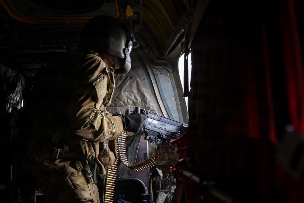 CH-47 Chinook Winter Aerial Gunnery