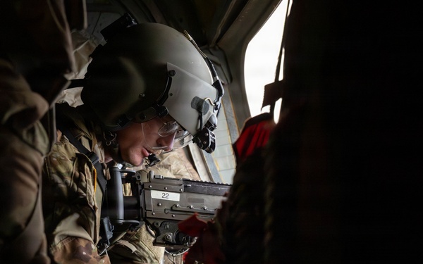 CH-47 Chinook Winter Aerial Gunnery
