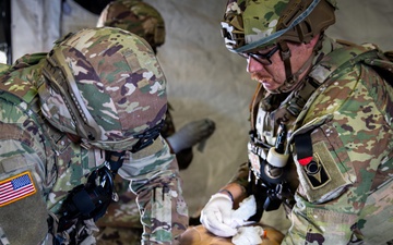 Task Force Seminole soldiers conduct mass casualty training at Fort Bliss