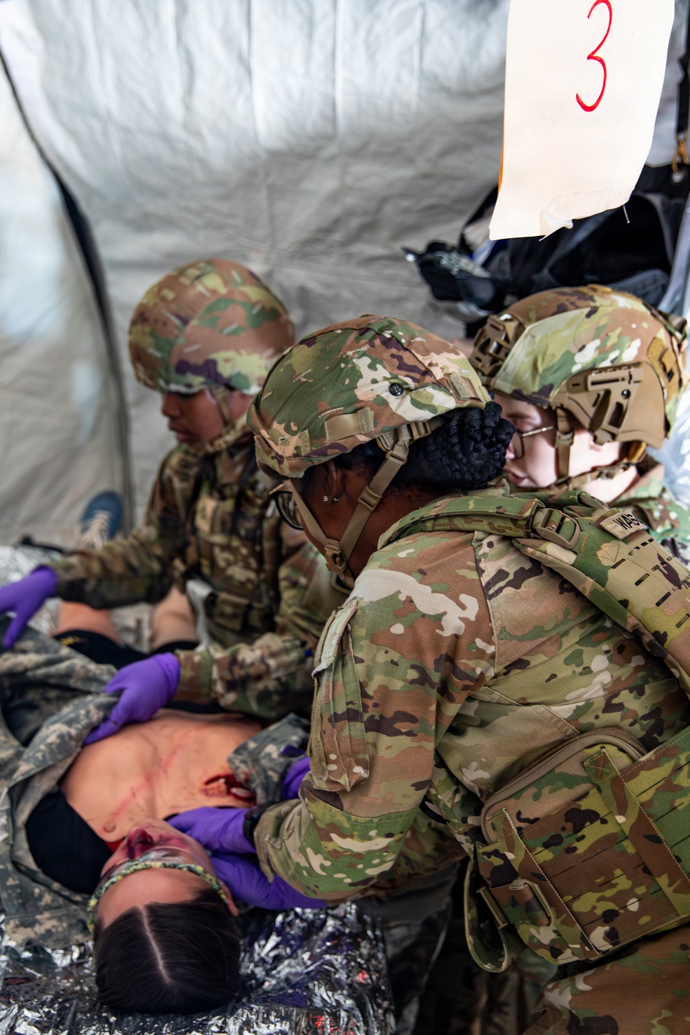 Task Force Seminole soldiers conduct mass casualty training at Fort Bliss