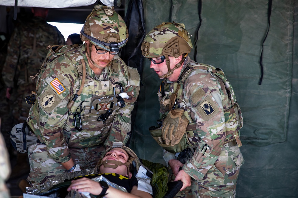 Task Force Seminole soldiers conduct mass casualty training at Fort Bliss
