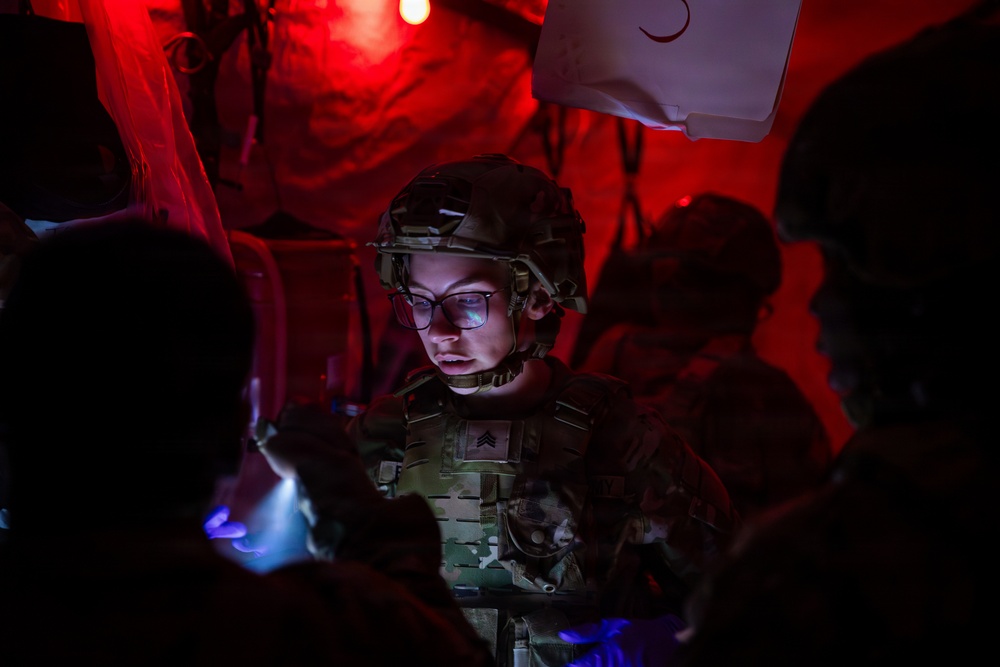 Task Force Seminole soldiers conduct mass casualty training at Fort Bliss