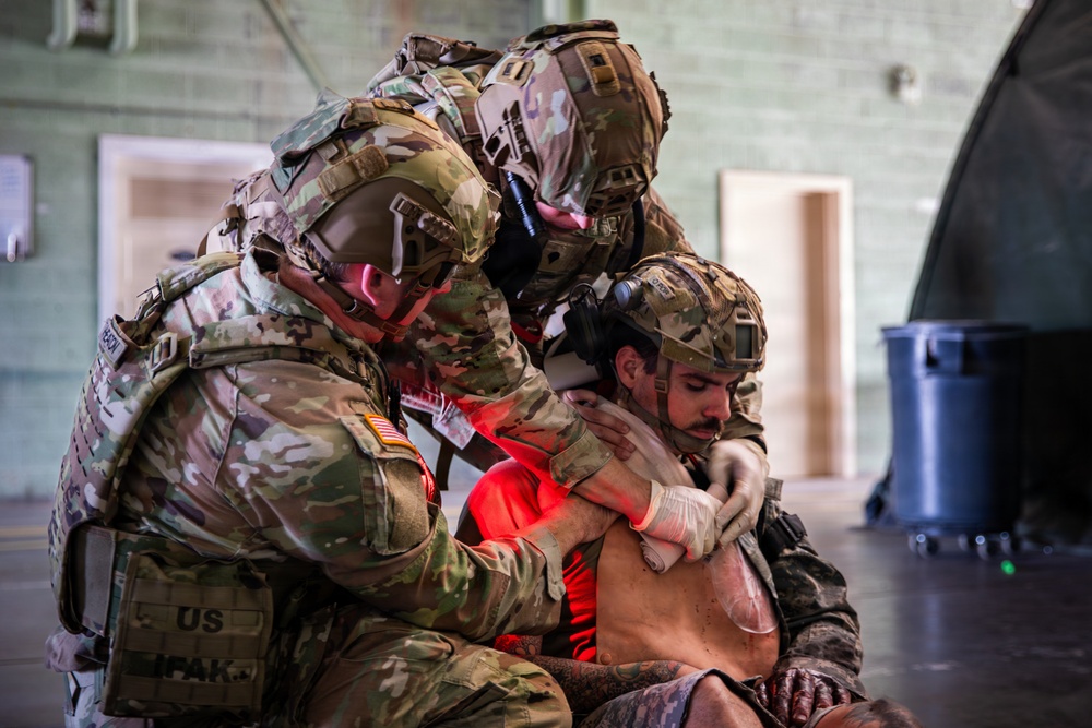 Task Force Seminole soldiers conduct mass casualty training at Fort Bliss