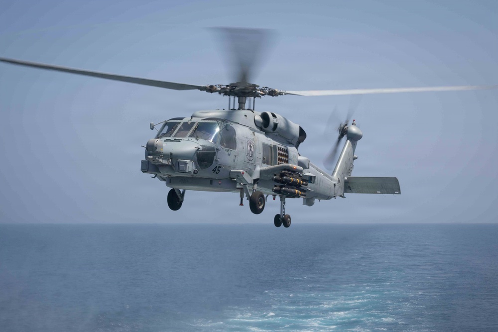 U.S. Navy Sailors assigned to USS Pinckney support Operation Epic Fury