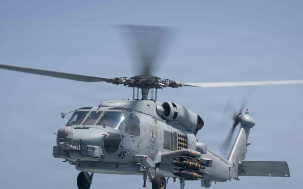 U.S. Navy Sailors assigned to USS Pinckney support Operation Epic Fury