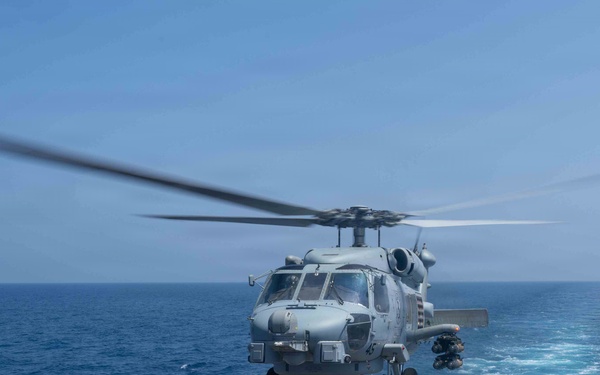 U.S. Navy Sailors assigned to USS Pinckney support Operation Epic Fury