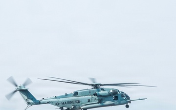 HMH-466 Marines practice aerial gunnery from CH-53E Super Stallion