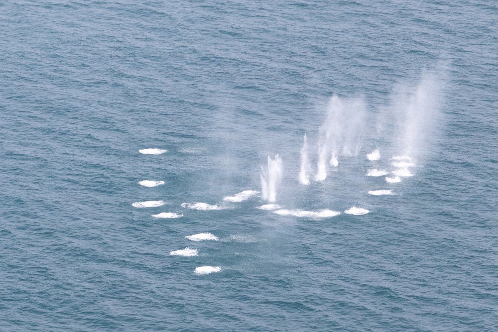 HMH-466 Marines practice aerial gunnery from CH-53E Super Stallion