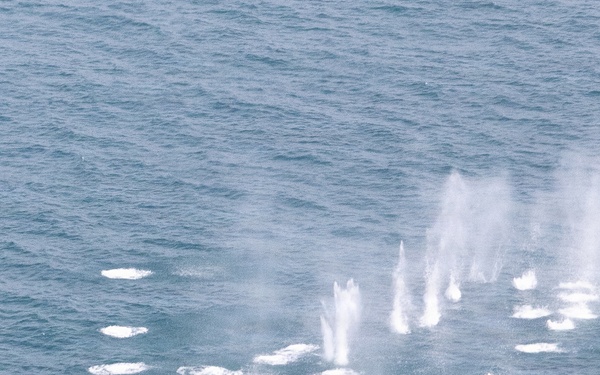 HMH-466 Marines practice aerial gunnery from CH-53E Super Stallion