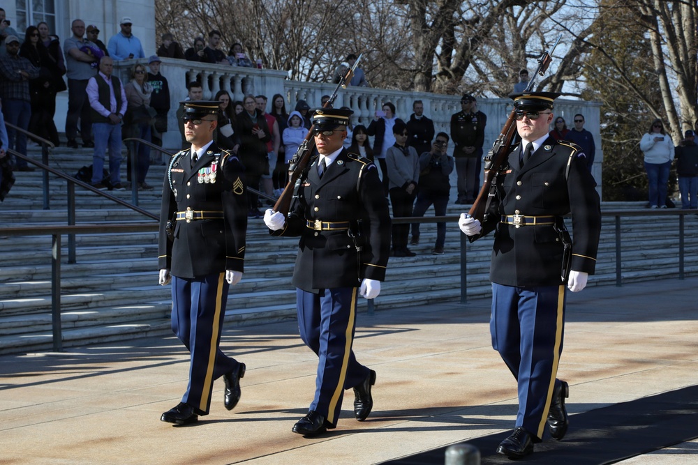A solemn day of remembrance at Arlington National Cemetery as the 8th Psychological Operations Battalion (Airborne) joined the family of Staff Sergeant Mark A. Stets Jr.