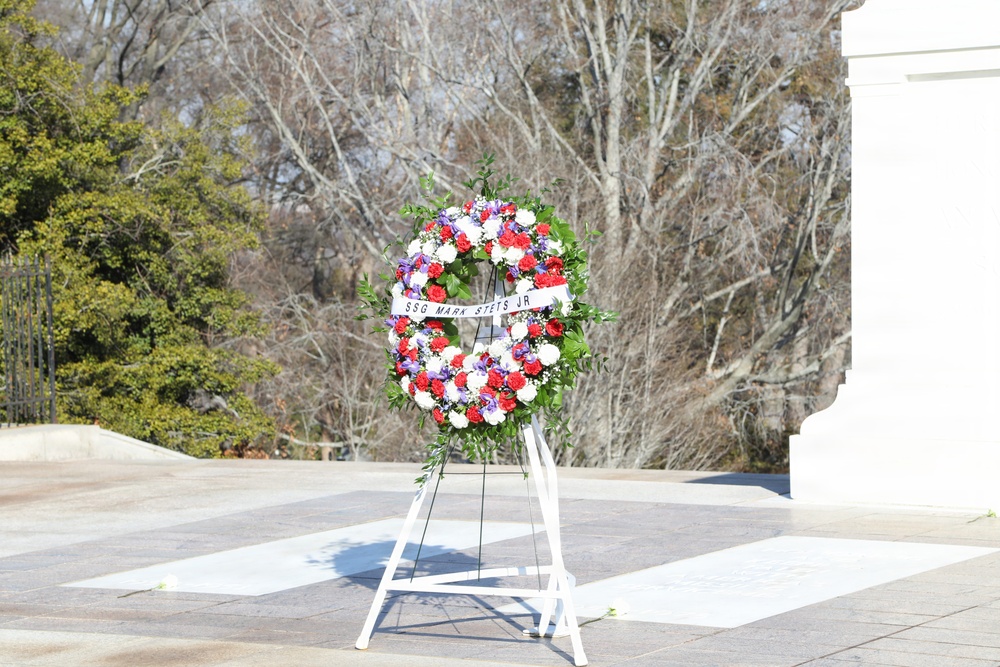 A solemn day of remembrance at Arlington National Cemetery as the 8th Psychological Operations Battalion (Airborne) joined the family of Staff Sergeant Mark A. Stets Jr.