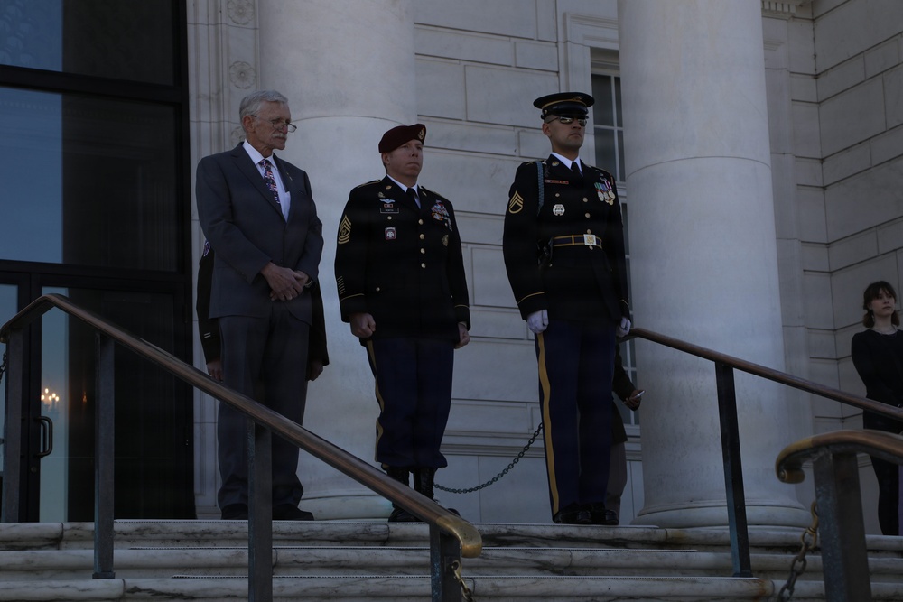 A solemn day of remembrance at Arlington National Cemetery as the 8th Psychological Operations Battalion (Airborne) joined the family of Staff Sergeant Mark A. Stets Jr.
