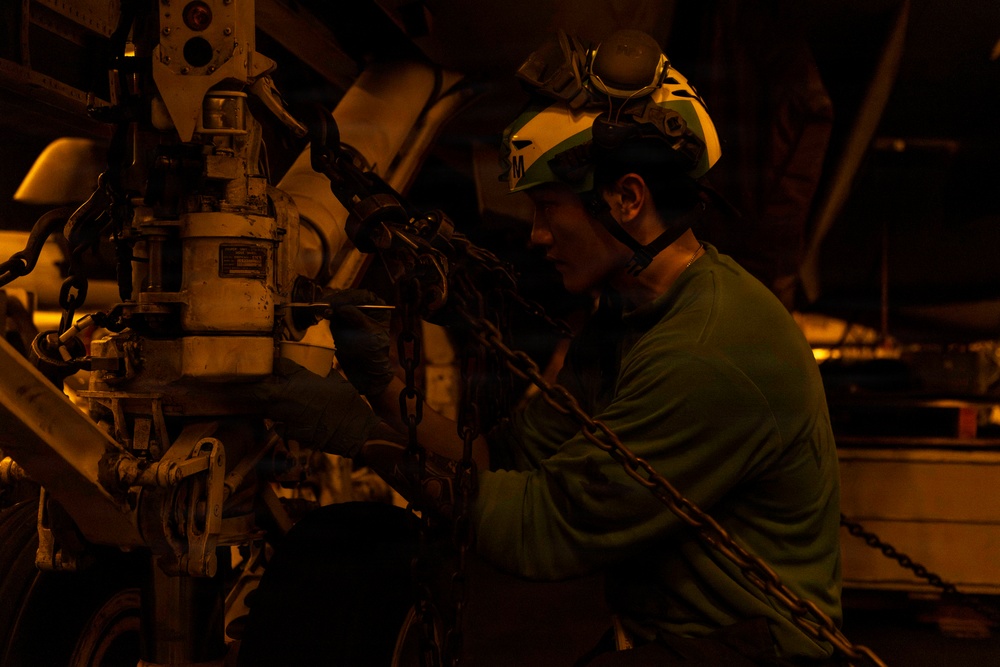 USS Abraham Lincoln Conducts Aircraft Maintenance During Operation Epic Fury