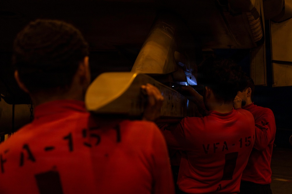 Abraham Lincoln Conducts Aircraft Maintenance During Operation Epic Fury