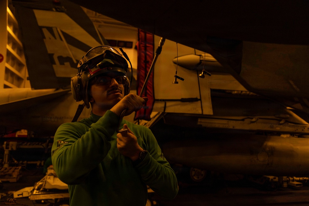 Abraham Lincoln Conducts Aircraft Maintenance During Operation Epic Fury