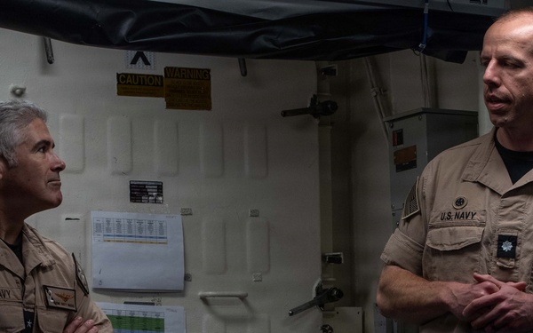 Rear Adm. Dusty Rhodes visits USS Lassen