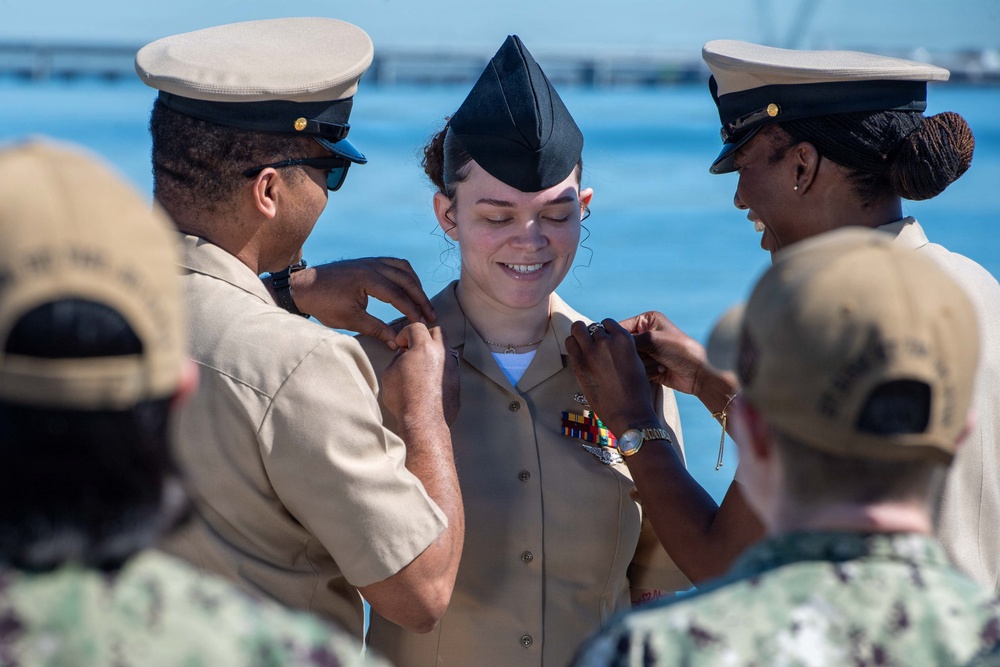 CSG-2 Conducts Reenlistment and Frocking ceremony