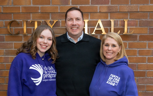 Oregon Guard youth program brings Month of the Military Child proclamation to Woodburn