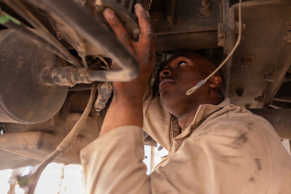 JTF-SB Marines Conduct Preventive Vehicle Maintenance