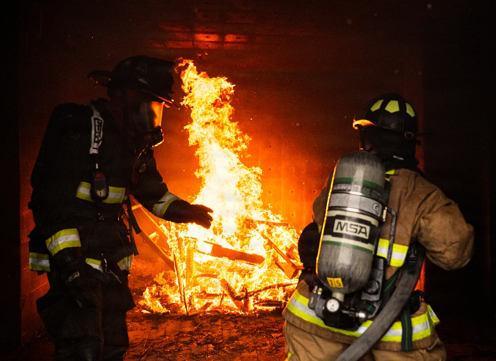 Delaware Air National Guardsmen Conduct Structural Live Fire Training