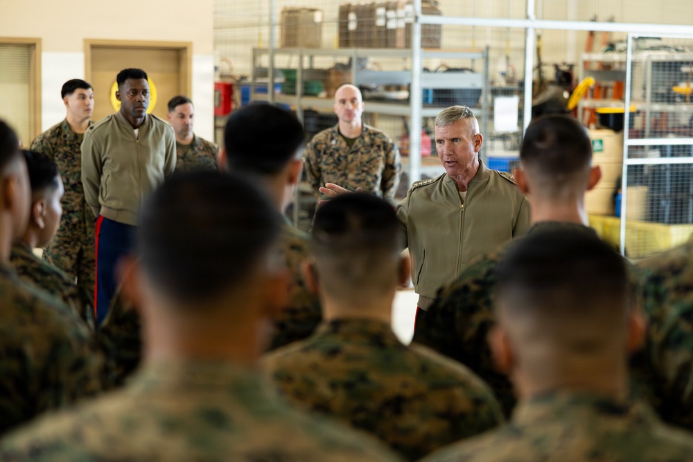 The Commandant, Gen. Eric M. Smith visits U.S. Marines at the Curtin Garvey Complex